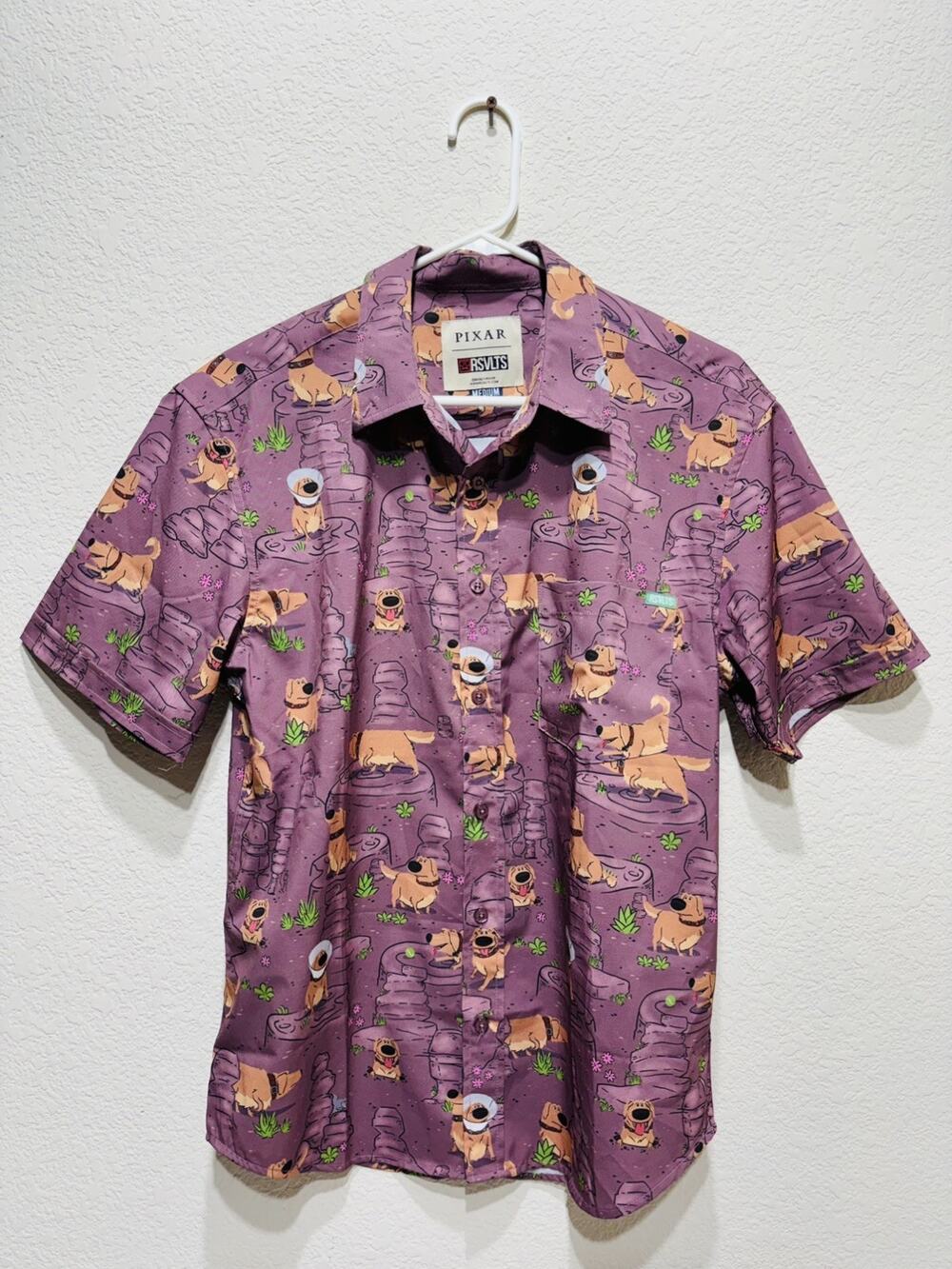 Roosevelts X Pixar Hawaiian Shirt Button Up Blue Toy Story Medium Seersucker